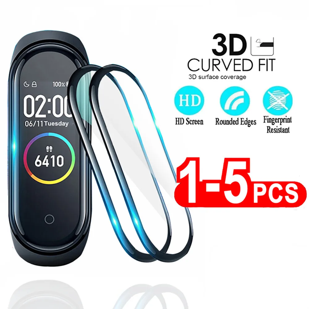 

3D Screen Protector for Xiaomi mi band 4 5 film strap Mi band4 Smart Watch Miband Full Soft Protective Glass xiomi miband 4 Film