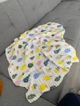 Manta de muselina de 6 capas para bebé, ropa de cama personalizada para recién nacido