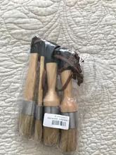 Wax-Brushes Chalk And Round with Bristles 4pieces Flat 