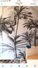 3d Wallpaper Mural Sofa-Background-Walls Rainforest Tropical Sketch Nordic Black White