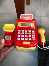 Puzle de juguete para niños, juguete de simulación de Casa de juguete para niña, supermercado, caja registradora, luz eléctrica, juguete multifuncional para padres e hijos