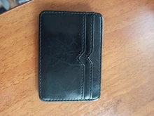 Cartera mágica de cuero para hombre, cartera pequeña con bolsillo para monedas, monedero, tarjetero, Clip para dinero en efectivo, 2021