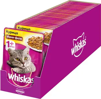 

Whiskas spider for cats (mini fillet in jelly 85 g.), Chicken, 24 * 85 g.