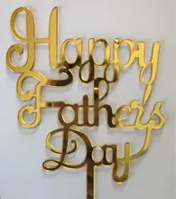 Cake-Decorations Topper Birthday Cupcake Daddy Happy-Fathers Acrylic Party Best Super-Dad