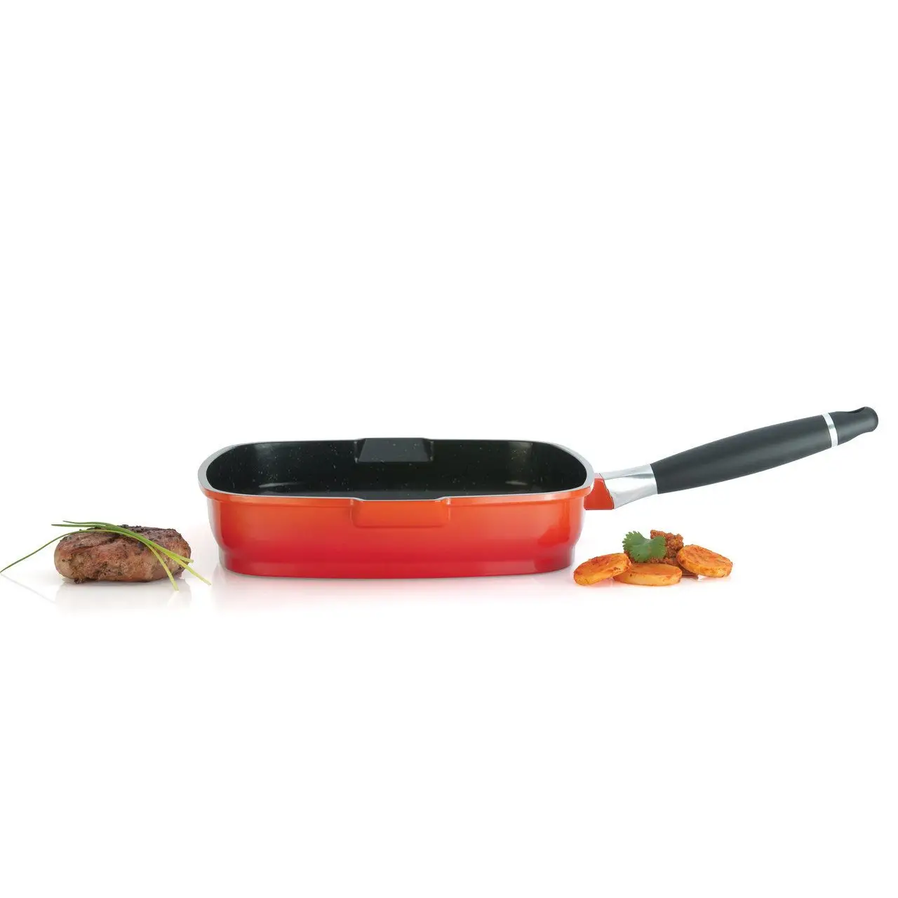 Frying Pan-grill 24 cm 3L Virgo Orange | Дом и сад