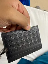 Bolso de cuero para tarjetas para hombre y mujer, tarjetero de marca de lujo ultrafino, con múltiples ranuras para tarjetas, antirrobo, Top de cuero de vaca para bebé