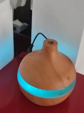 SaengQ-humidificador de aire eléctrico, difusor de aceites esenciales ultrasónico de grano de madera, minigenerador de niebla con USB, luz LED