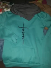 Hoodies Sweatshirts Pullovers Long-Sleeve Warm Christmas Autumn Winter Faith Women Casual