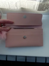 Cartera larga de piel sintética para mujer, monedero cartera borla, tarjetero, bolso de mano tipo monedero