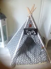 Pet-Tent House Kennels Teepee Puppy-Cat Cave Kitten Outdoor Portable Linen with Mat