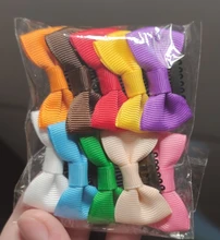 Lazo pequeño de 2 pulgadas de goma de pelo con lazo para bebé, Mini pestillo fino y Wisp, pinza de pelo pequeña para recién nacido, horquilla de pelo pequeña para bebé, 10 Uds.