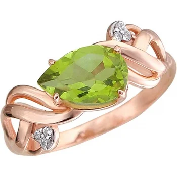 

Esthete ring with sultanite and cubic zirconia with gilding