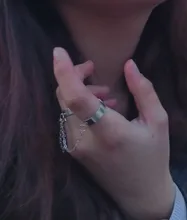 Cadena de eslabones estilo Hip Hop Punk para hombre y mujer, múltiples anillos abiertos para dedo, fiesta, concierto, ceremonia, regalo de joyería, venta al por mayor