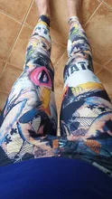Women Leggings Running-Pants Fitness Digital Print Push-Up Workout High-Waist Stretch