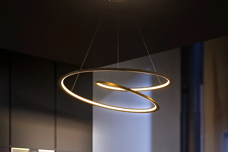 New Modern Art Design LED Chandelier For Living Room Bedroom Dining Room Kitchen Ceiling Pendant Lamp Ring Remote Control Light chandelier lamp