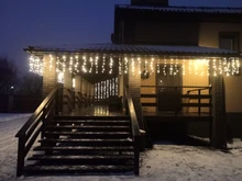 Curtain-Lights Led Icicle Christmas-Street-Garland Home-Decortion Garden Outdoor Party