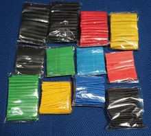 Fundas de Cable de Tubo termorretráctil, surtido de poliolefina, conjunto de envoltura de alambre, 8 tamaños, Multicolor, 530 Uds.