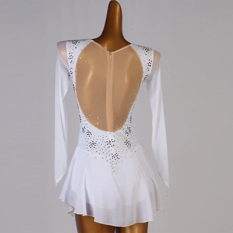 White Figure Skating Dress Girl Ice Skating Dress Gymnastics Costume Rhinestone | eBay White Figure Skating Dress Girl Ice Skating Dress Gymnastics Costume Rhinestone | eBay