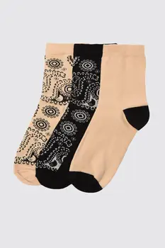 

Trendyol Printed 3'lü Package Knitted Socks TWOAW21CO0136