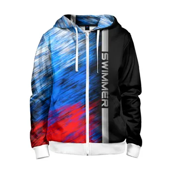 

Children's sweatshirt 3D with zipper swimmer
