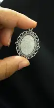 Glass Cabochons Bezels Cameo Pendants Blank-Tray Base-Setting Jewelry-Making 18x25mm