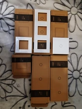 Livolo – Panel de cristal para interruptor de pared. VL-C7-SR-11, Panel de cristal blanco perla de 80mm * 80mm, estándar europeo