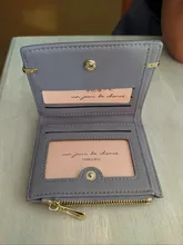 Billeteras de cuero para mujer, Mini monedero con broche, portatarjetas sólido, billeteras cortas a la moda, billetera con cremallera pequeña