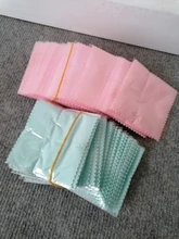 Paño de limpieza de Color plata de ley 8x8cm, paño de pulido, limpieza suave, doradas y plateadas paño de limpieza de joyas, 10 Uds., 50 Uds.