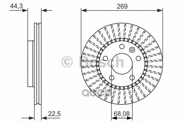 Тормозной Диск Передний 0986479779 Bosch арт. 0986479779