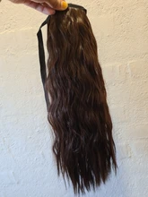 TALANG-coleta de pelo rizado largo de 22 pulgadas, resistente al calor, cola de pelo sintético con cordón, extensiones de cabello