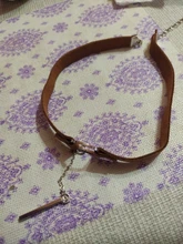 ¡Novedad de la temporada 90! Gargantilla Punk de piel en 4 colores, Collar de geometría Color dorado con colgante redondo, Collar para mujeres y niñas