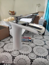 Sink-Faucets Bathroom-Basin Waterfall Bronze Antique Crane Deck Mounted Cold-Tap Chrome