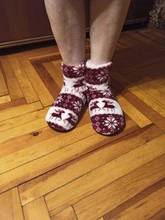 House Slippers Floor-Shoes Flip-Flops Christmas Winter Fur Plush Warm Cotton Indoor Fourrure