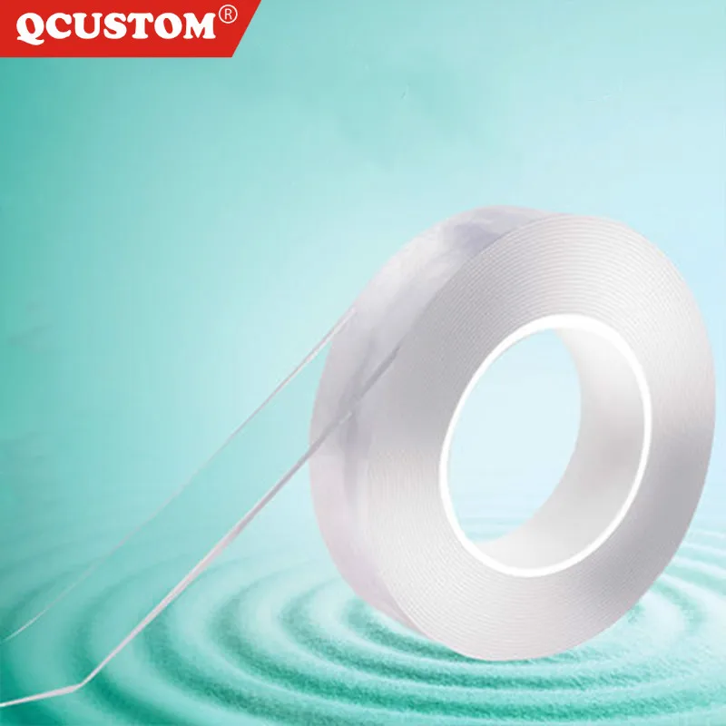 

QCUSTOM Home Improvement Reusable Double-Sided Adhesive Nano Traceless Tape Removable Sticker Washable Adhesive Disks Tie Glue 5
