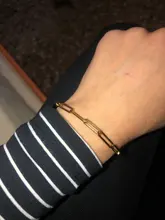 1PC 4mm nuevo 304 de acero inoxidable Cadena de eslabón de Cable pulseras para Mujeres Hombres oro óvalo Color plata Pulsera regalo de la joyería 19cm de largo