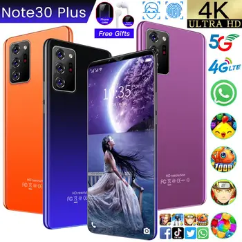

Universal Note30 Plus+ 6.1 Inch 4J Screen Android Smartphones 8GB+256GB 5G LET 10-Core MTK6889 Dual SIM Mobile Phone with GPS