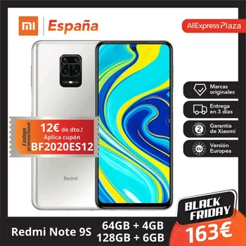 

Xiaomi Redmi Note 9S 64GB ROM, 4GB RAM/128GB ROM, 6GB RAM (Snapdragon™ 720G, Android, Nuevo) [Versión Global para España]