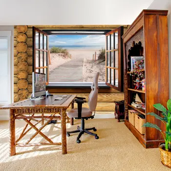

Wall mural-Beach outside the window - 150x105 cm