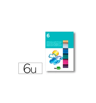 

TEMPERA solid in bar led school paper 10 GR box 6 assorted colors