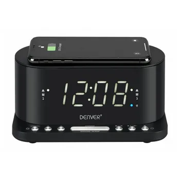 

Clock-Radio with Wireless Charger Denver Electronics CRQ-110 12" LED USB Black