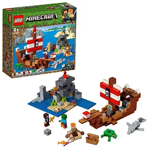 LEGO Minecraft-pirate ship Adventure, construction toy and adventures at sea (21152) LEGO Minecraft-pirate ship Adventure, construction toy and adventures at sea (21152)