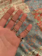 MENGJIQIAO New Fashion Punk Metal Geometric Knot Rings For Women Girls 8pcs/lot Knit