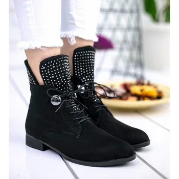 

Aidos Black Suede Women Boots, Chealsea Style, 2021 Fashion, Elegant Design high Quality Lace-Up Comfortable Casual, Spring Winter Autumn
