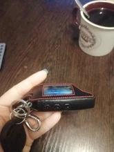 3 botones de cuero coche-estilo de cubierta para Starline B9 B6 A91 A61 Twage dos forma de sistema de alarma para coche llavero