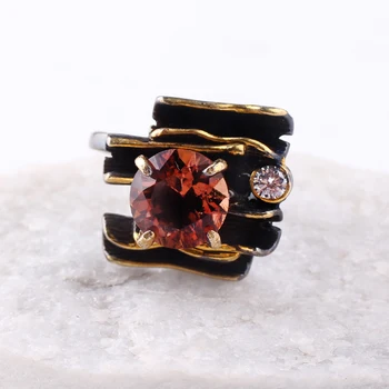 

Diaspore Sterling Silver Jewerly ring for Women Zultanite S925 handmade ring Design, Plant zultanite ring, silver handmade ring