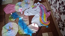Unicorn Party Balloon Number Globos Rainbow Birthday-Party-Decorations Gradient Kids