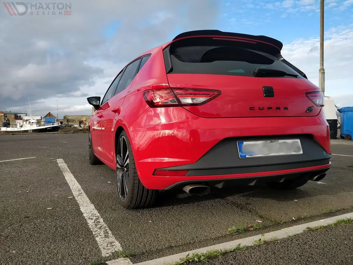 

For Seat Leon Mk3 2012-2020 Spoiler Extension Piano Glossy Black Auto Accessories Universal Spoiler