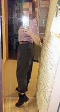 Mom Jeans Trousers Harem Pants Boyfriend Brown Streetwear Pink Vintage Green High-Waist