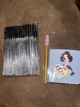 Varitas de rímel de cristal 3D, 50 Uds., microaplicadores de pestañas transparentes, venta al por mayor