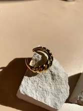 Anillos de apertura de tamaño variable para mujer, de Plata de Ley 925, joyas de colores dorados, sortijas grandes ajustables con apertura antigua